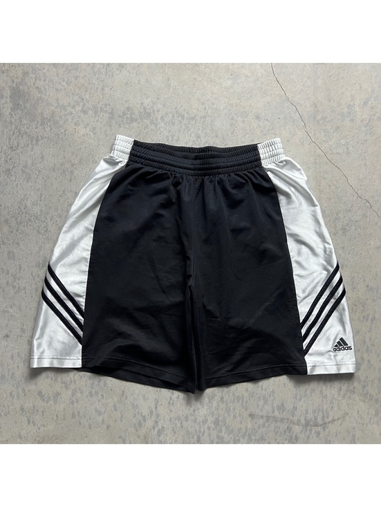 adidas Other - Y2K Adidas Baggy Gym Shorts Sz. L Striped Basketball Shiny Dazzle Sportswear
